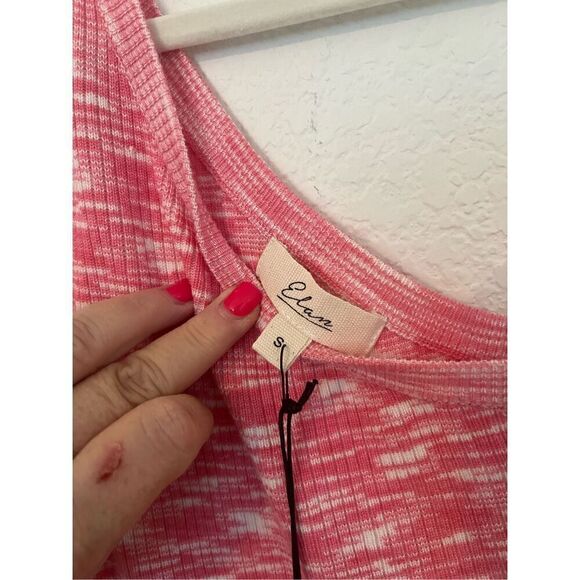 Elan One Shoulder Ribbed Heathered Dress - NEW - Picture 7 of 10